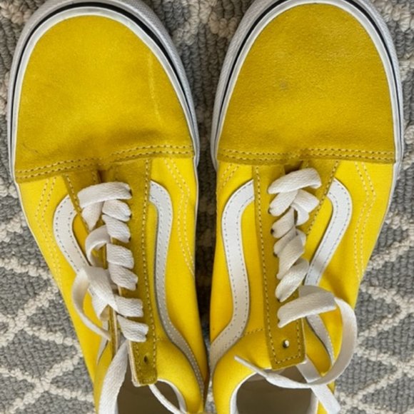 VANS SK8 Low Sneakers in Yellow, Barely Worn, in Great Condition - Size 8 Women - Picture 1 of 3